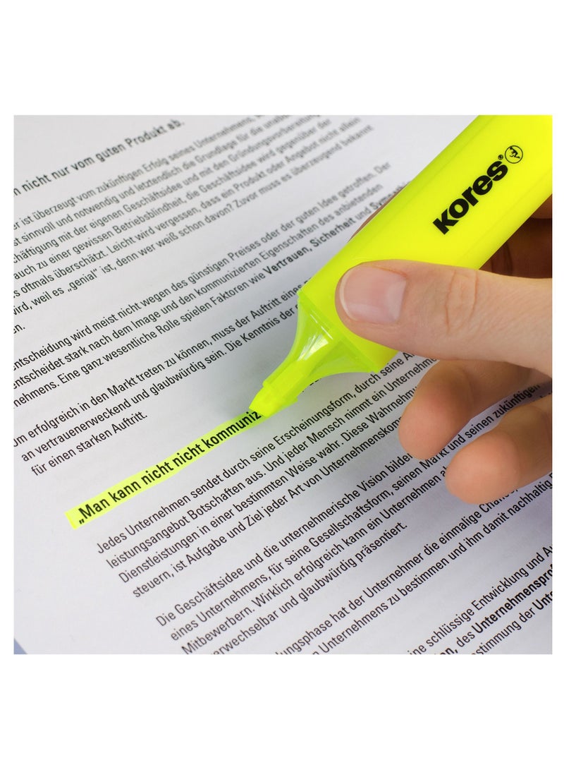 Kores 4-Piece Bright Liner Plus Fluorescent Highlighter Pen - Image 5