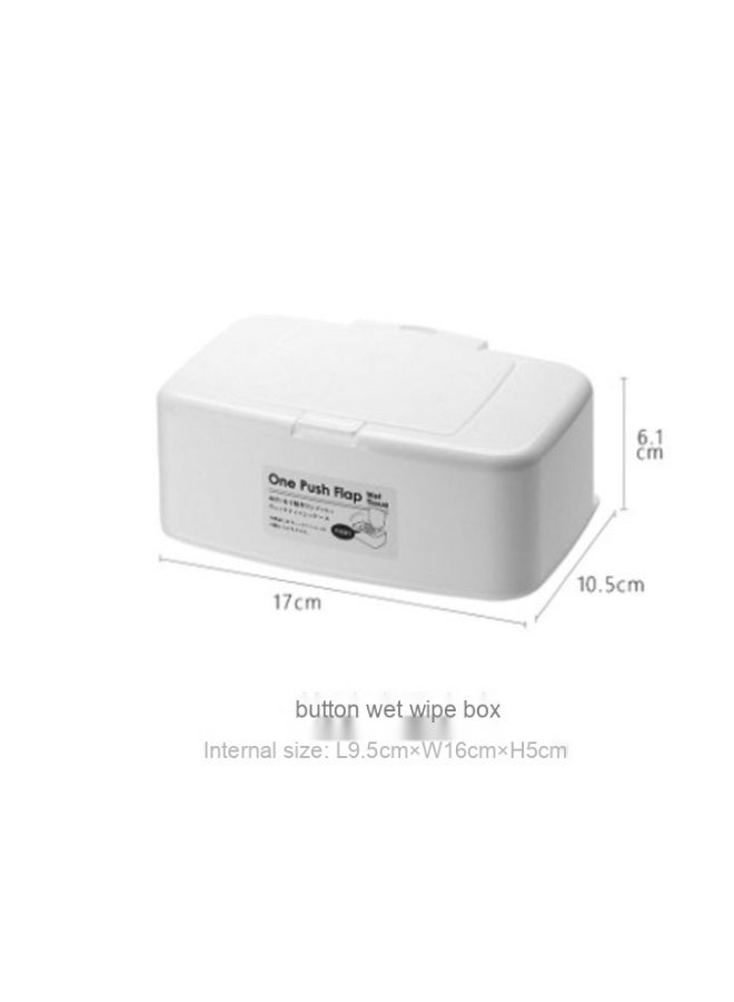 NeeMee Button-style storage box, wet tissue holder, INS desktop car tissue box, planner toothpick holder. - Image 1
