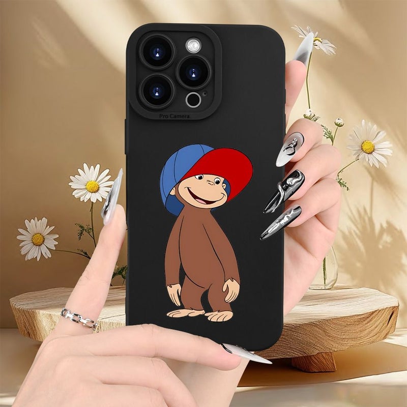 نمط قبعة القرد الأسود واقي هاتف لـ iPhone 15 Pro - Image 5