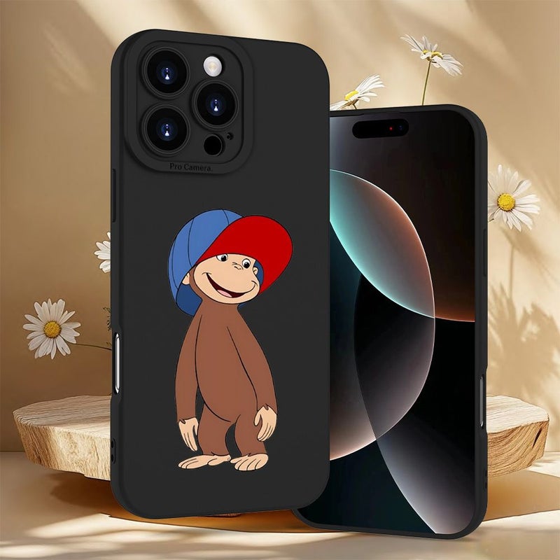نمط قبعة القرد الأسود واقي هاتف لـ iPhone 15 Pro - Image 3