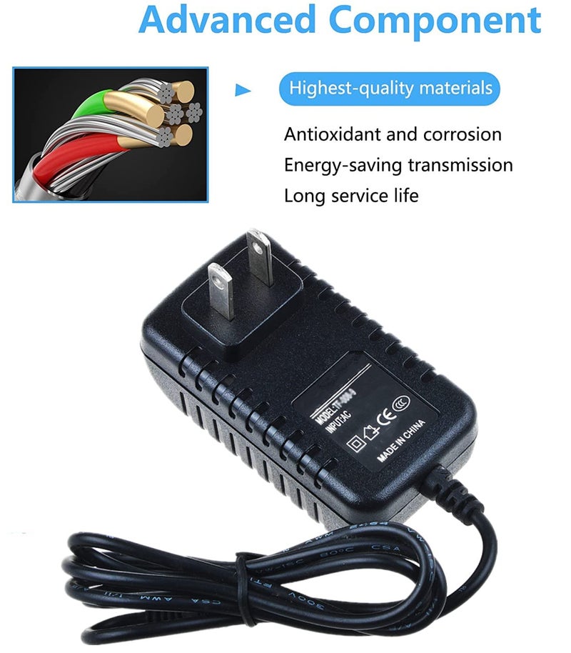 Dysead AC/DC Adapter for Sangean ATS-909X ATS909X PR-D8 PRD8 PR-D5 PRD5 Radio Receiver Power Supply Cord Cable Charger Input: 100-240 VAC 50/60Hz Worldwide Voltage Use Mains PSU - Image 2