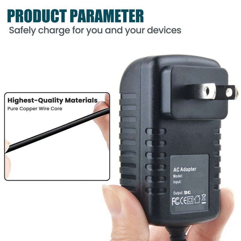 Dysead AC/DC Adapter for Sangean ATS-909X ATS909X PR-D8 PRD8 PR-D5 PRD5 Radio Receiver Power Supply Cord Cable Charger Input: 100-240 VAC 50/60Hz Worldwide Voltage Use Mains PSU - Image 4
