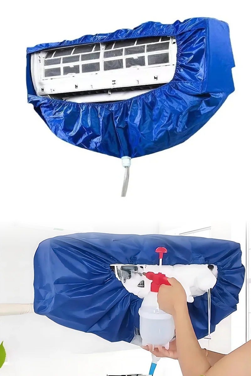 Air Conditioning Cleaning Waterproof Cover with Drain Outlet, Mini Split Cleaning Bag, Mini Split Cleaning Bag Waterproof Cover For Large Size (2P-3P) - Image 1