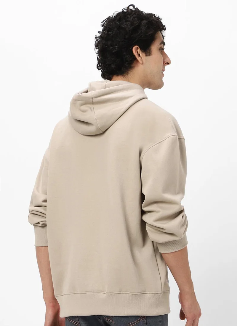 Urbano Fashion  Urbano Fashion Men's Silver Lining Cotton Solid Oversized Hooded Neck Sweatshirt for Men | Best Price UAE