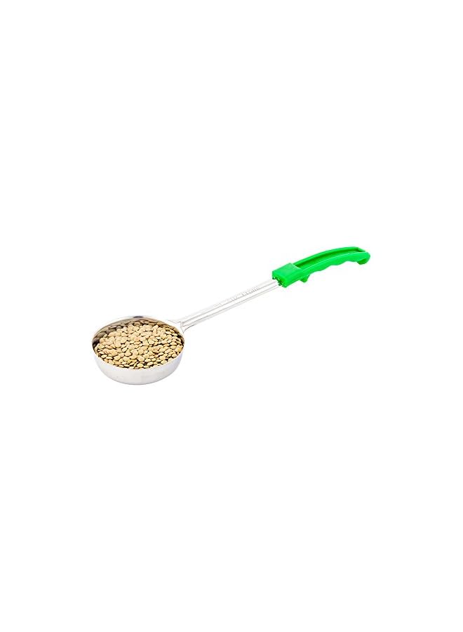 S-TOP Met Lux 4 Ounce Portion Ladle, 1 With Green Handle Portion Serving Spoon - Does Not Corrode, Dishwashable, Stainless Steel Portion Control Serving Utensil, Multipurpose - Image 2