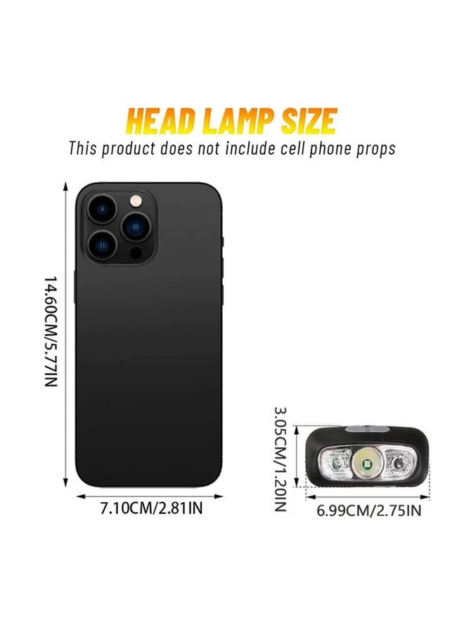 4 Pack Head Lamp USB Rechargeable Motion Sensor LED Headlight Adjustable Beam For Camping - Image 4