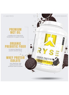 RYSE Loaded Premium Whey Protein, Chocolate Cookie Blast, 54 servings  - Image 3