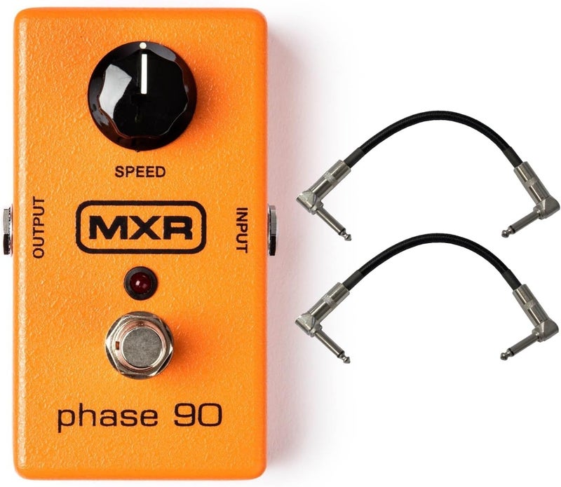 MXR New Dunlop M101 Phase 90 Phaser Effects Pedal Bundle with 6" Patch Cables - Image 1