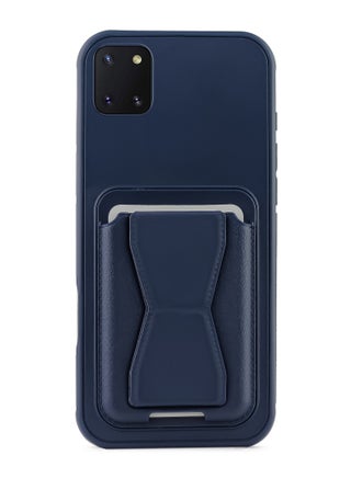 Leather back cover with card wallet Foldable Shockpoof Case compatible with Samsung Galaxy Note 10 Lite (Blue) - pzsku/Z16BC2850E2C2C990FF29Z/45/1741730256/e133b920-8afa-4852-ae7d-25ad444ada36