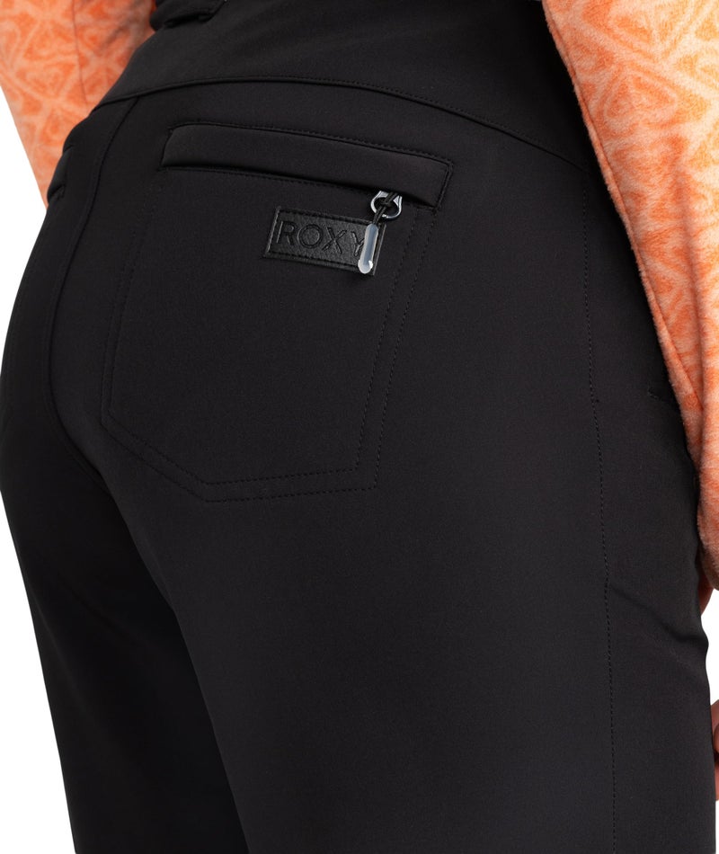 Roxy Women's Summit Softshell Bib Pants â€“ 15K Waterproof SLIM Fit Snow Bib, Stretch Fabric, Knee Padding, Anthracite, Medium - Image 3