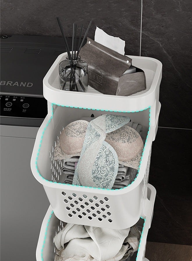 keke Modern 4 Layers Storage Organizer with Wheels And Storage Table - Image 2