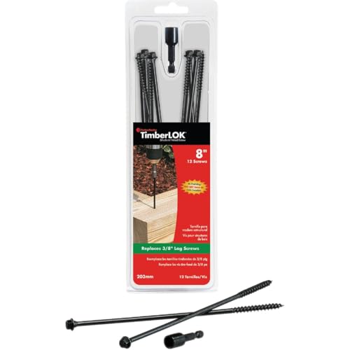 FastenMaster FMTLOK08-12 TimberLOK Heavy-Duty Wood Screw, 8 Inches, 12-Count,Black - Image 3