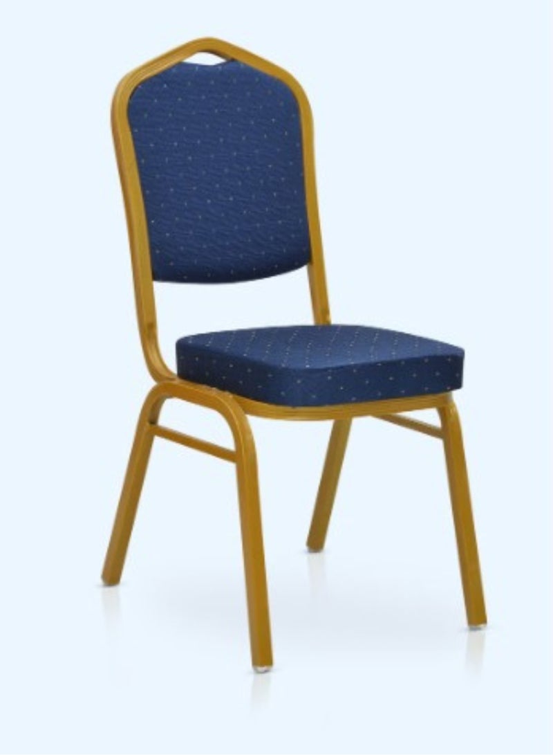 KARNAK Karnak Series Crown Back Banquet Chair In Fabric Steel Frame For Weddings Banquets Ceremony Hotel Dining Parties HDC6-BLUE  - Image 1