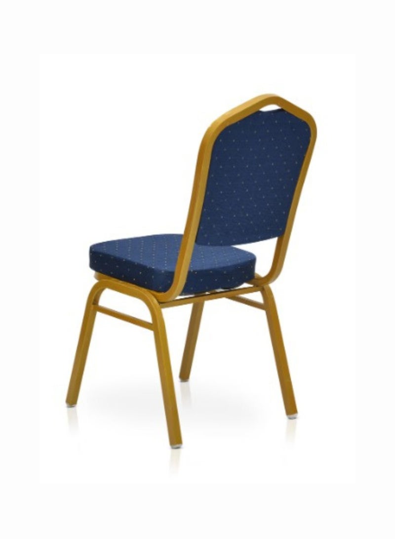 KARNAK Karnak Series Crown Back Banquet Chair In Fabric Steel Frame For Weddings Banquets Ceremony Hotel Dining Parties HDC6-BLUE  - Image 2