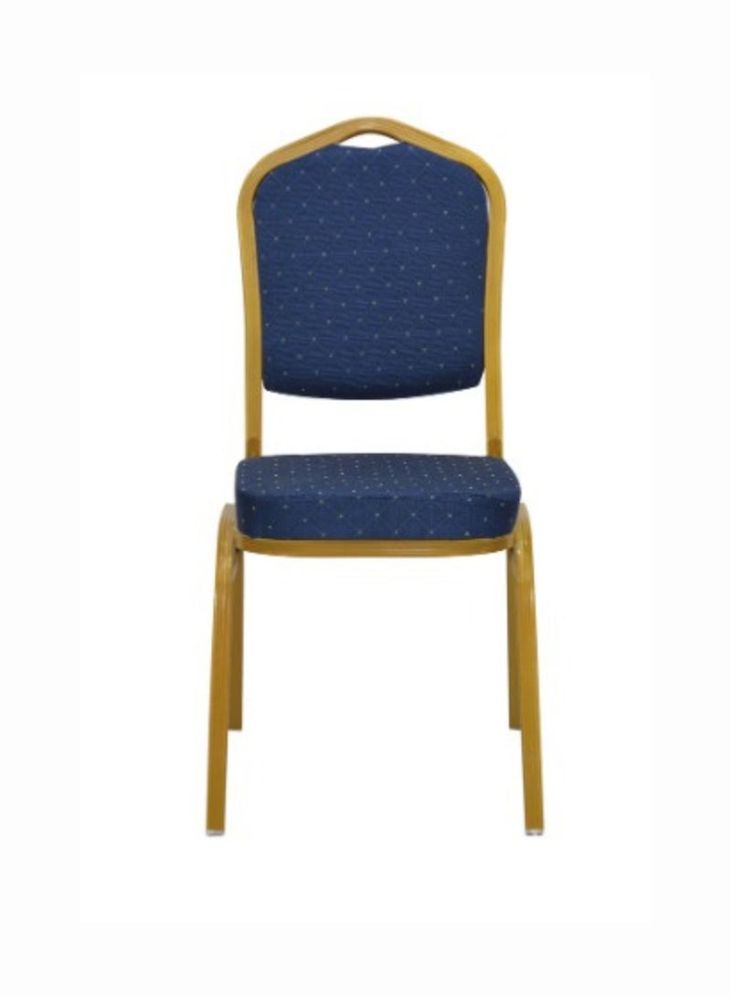 KARNAK Karnak Series Crown Back Banquet Chair In Fabric Steel Frame For Weddings Banquets Ceremony Hotel Dining Parties HDC6-BLUE  - Image 4