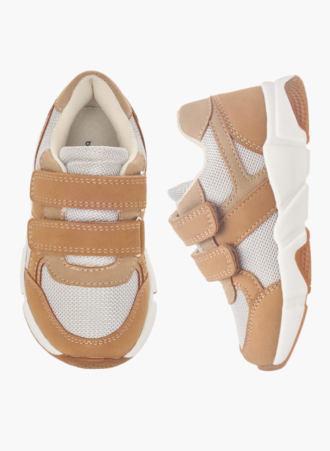 Barefeet Boys Panelled Sneakers With Hook And Loop Closure  - Image 2