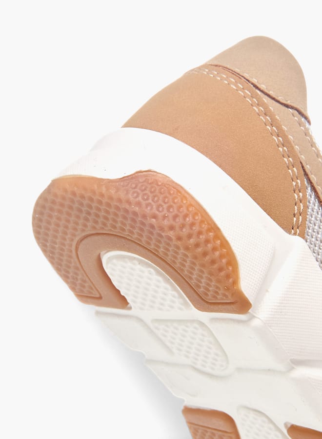 Barefeet Boys Panelled Sneakers With Hook And Loop Closure  - Image 4