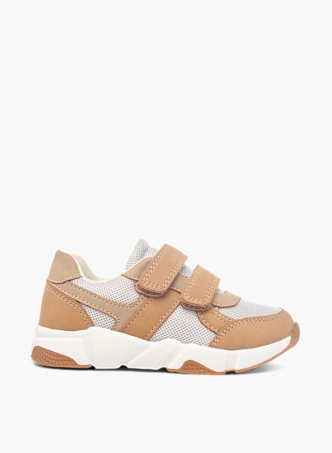 Barefeet Boys Panelled Sneakers With Hook And Loop Closure  - Image 3