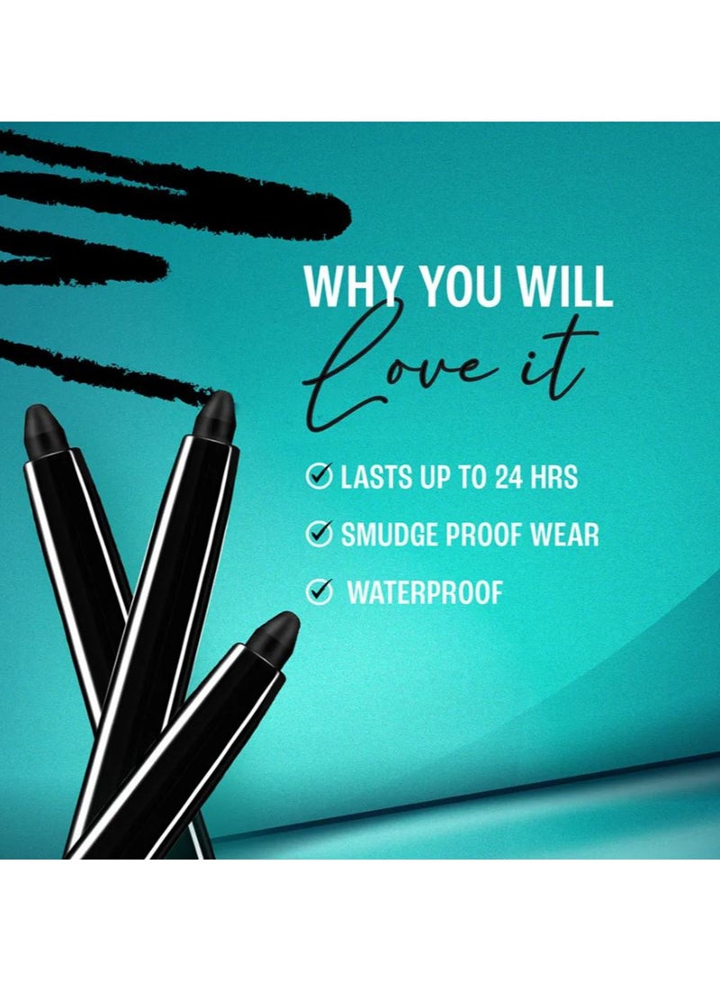 Lakme 9 to 5 Fashionista Collection Eyeconic Kajal - Deep Black -Twin Pack | Smudgeproof | Waterproof | Lasts Upto 24 Hrs - Image 4