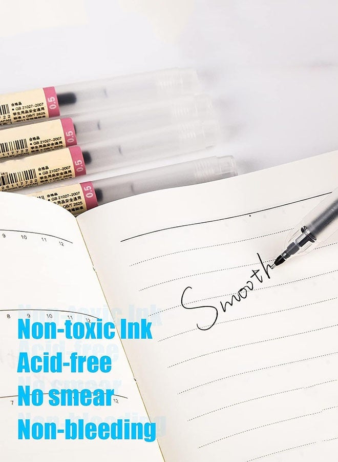 MUJI Smooth Writing Gel Pens - 10-Pack of 0.5mm Fine Point Black Ink for Office and Study - Image 3