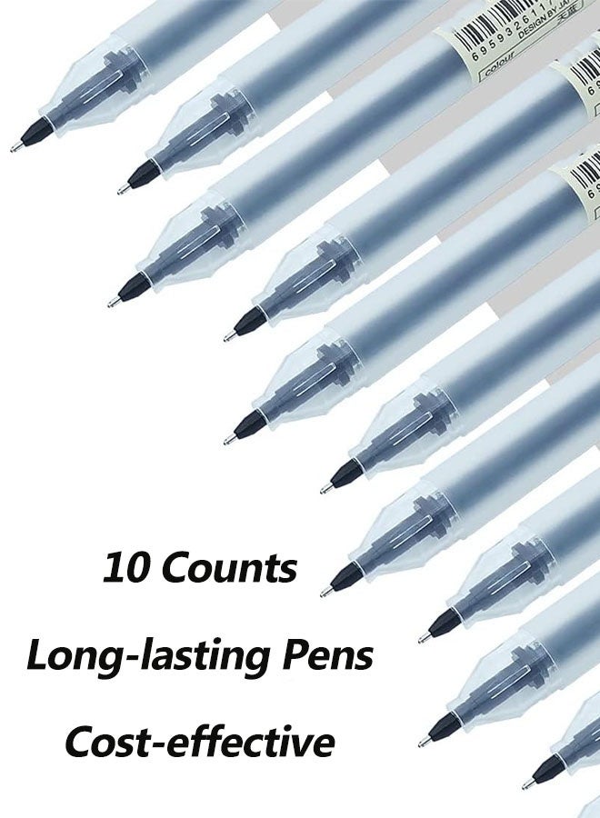 MUJI Smooth Writing Gel Pens - 10-Pack of 0.5mm Fine Point Black Ink for Office and Study - Image 4