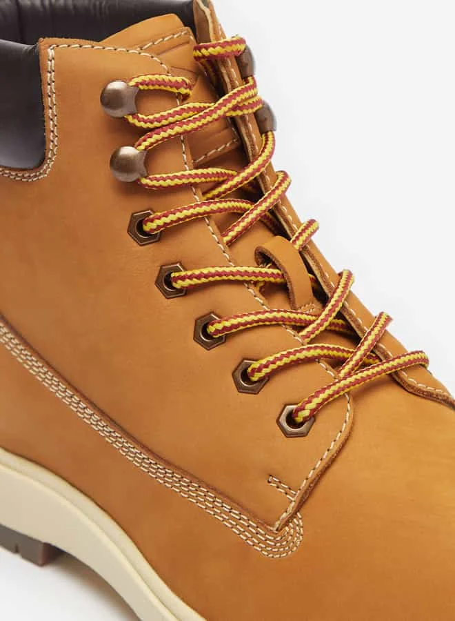 لي كوبر Men's Solid Chukka Boots with Lace-Up Closure