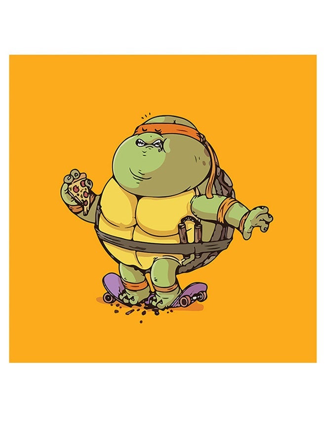 RYN Ninja Turtles Printed Wall Art Yellow/Green/Purple 30x30cm - Image 1
