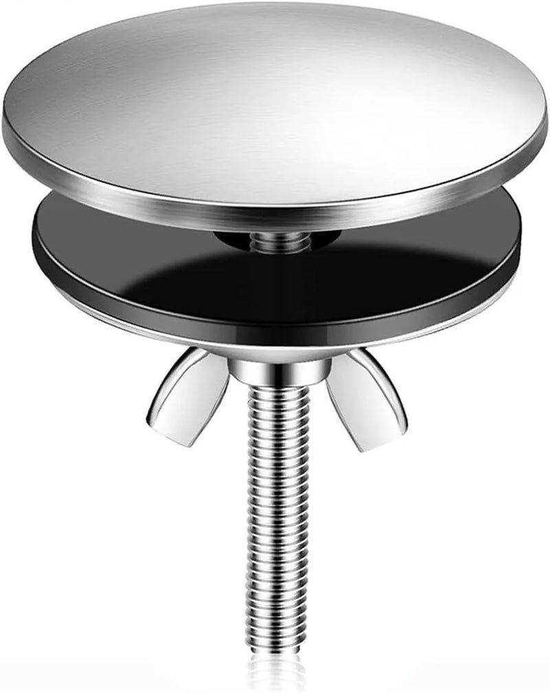 Faucet Hole Cover 4Pc Kitchen Sink Hole Cover Faucet Stainless Steel Tap Plate Stopper Blanking Metal Plug(Silver) - Image 1