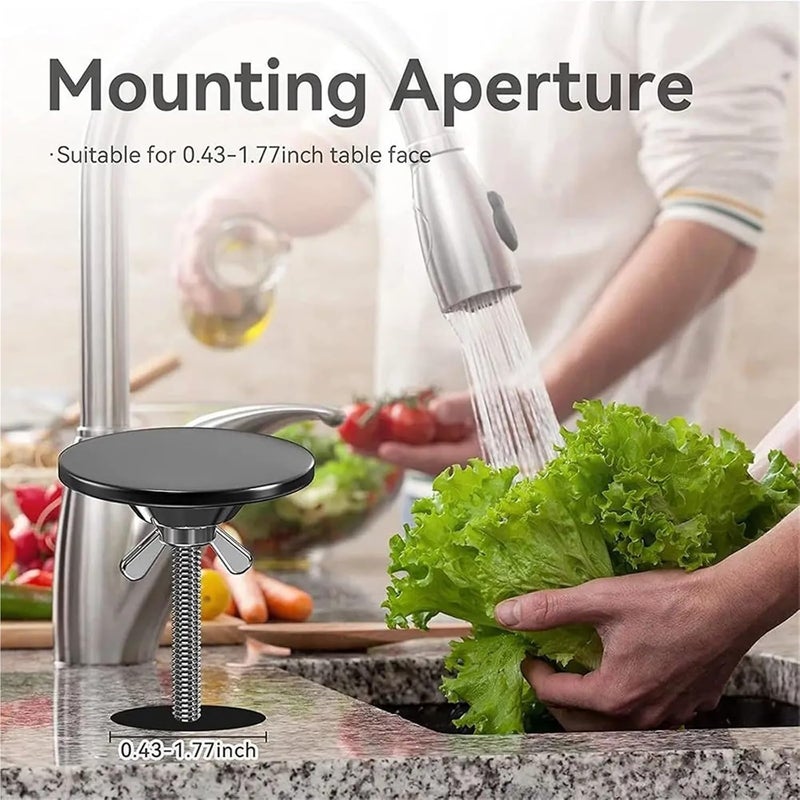 Faucet Hole Cover 4Pc Kitchen Sink Hole Cover Faucet Stainless Steel Tap Plate Stopper Blanking Metal Plug(Silver) - Image 3
