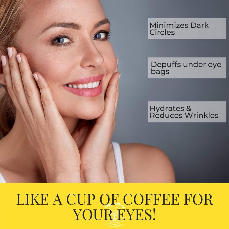 Doppeltree All Natural Caffeine Under Eye Patches & Hydrogel Masks (60 Pads) - Anti Aging Treatment for Crow Feet, Puffiness, Wrinkles, Dark Circles- Formulated in San Francisco - Image 4