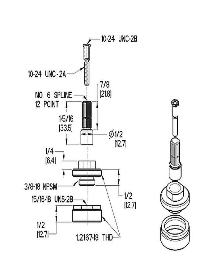 Pfister 910-0050 3 Valve Stem Extension Kit - Image 2