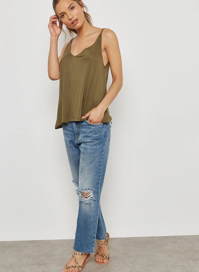 FOREVER 21 Plunge Neck Cami Top