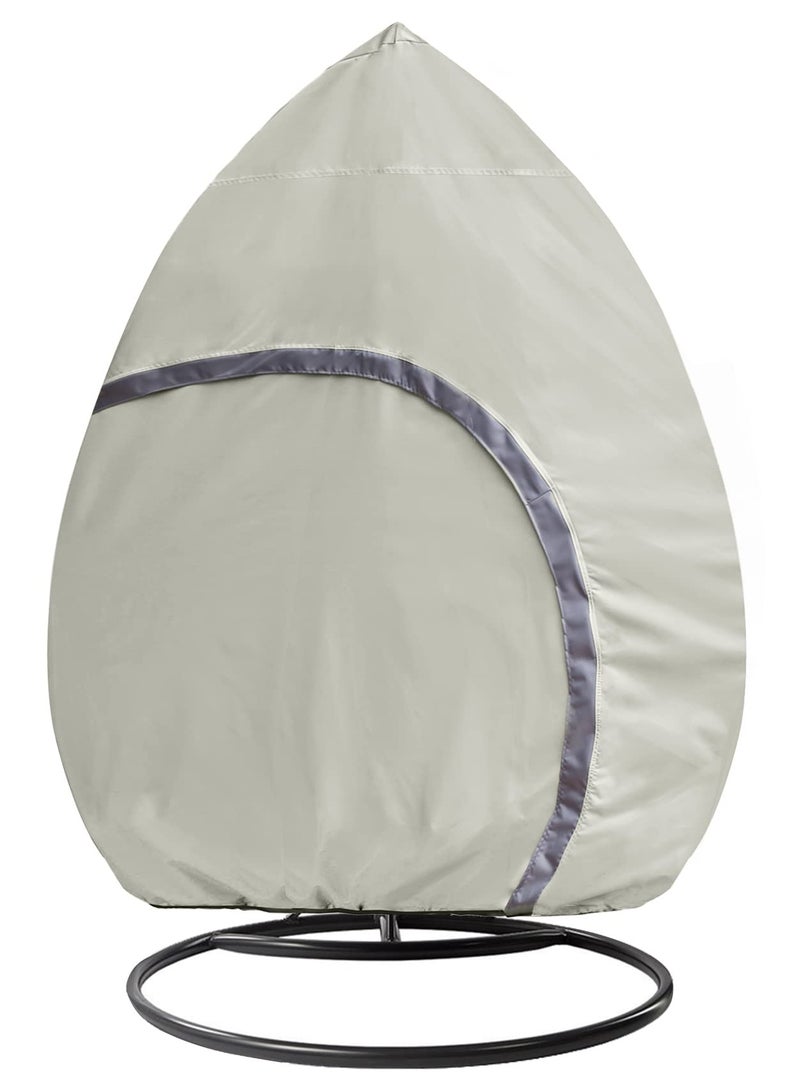 STEECA STEECA Patio Hanging Egg Chair Cover  Waterproof Outdoor Wicker Egg Swing Chair with Stand Cover Double Seat 