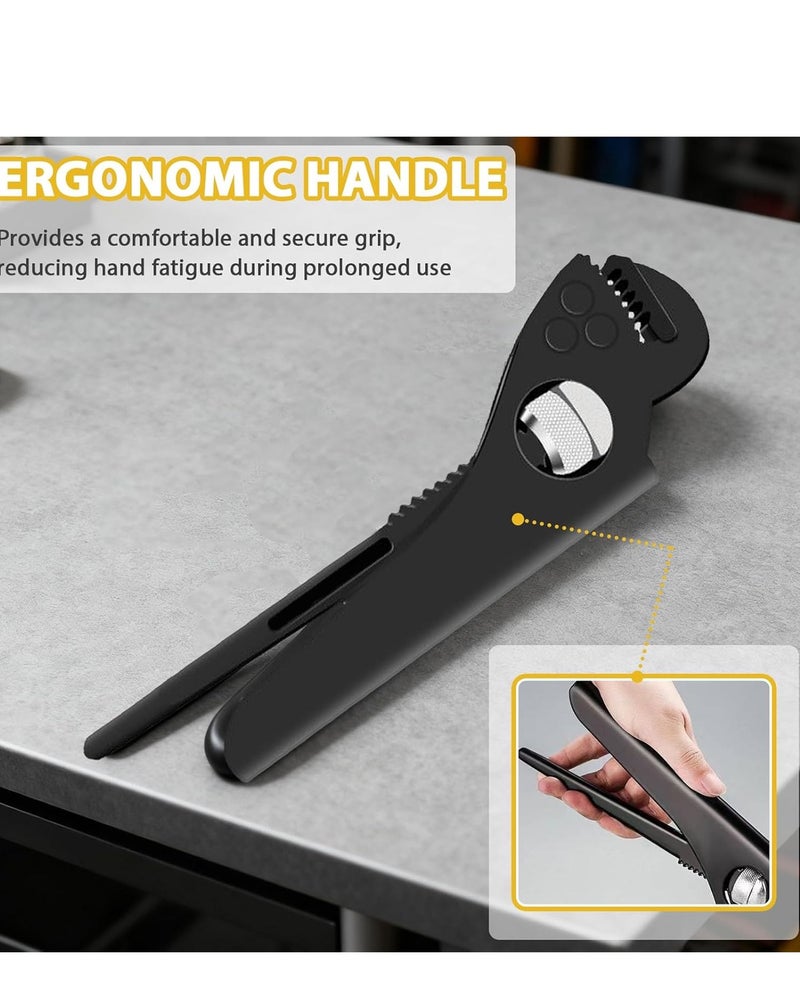 DEFAONS 7 Inch Heavy Duty Pipe Wrench, Adjustable Plumbing Wrench with Non Slip Serrated Jaw, High Carbon Steel Water Pipe Grip Tool for Plumbing, Mechanical Repair, Garage, Workshop and Industrial Maintenance Use. - Image 2