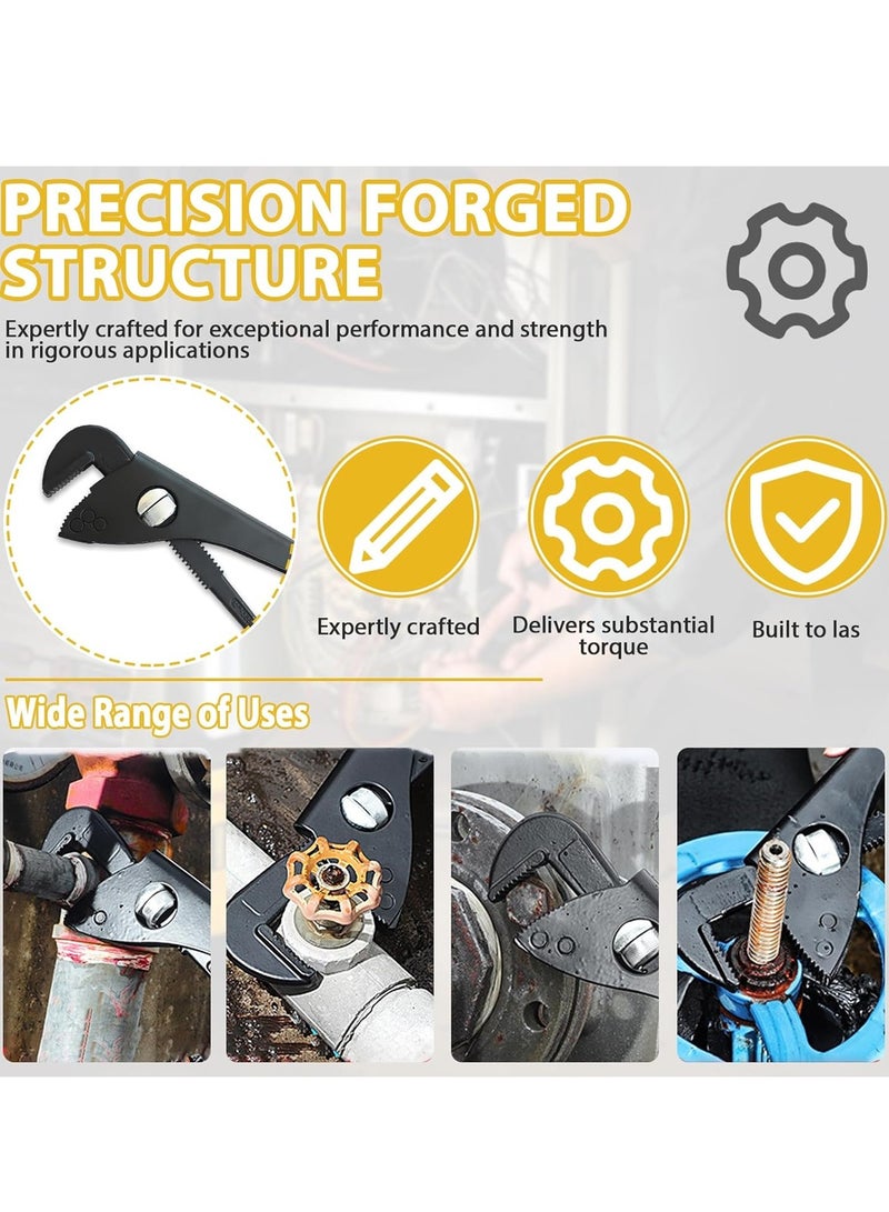 DEFAONS 7 Inch Heavy Duty Pipe Wrench, Adjustable Plumbing Wrench with Non Slip Serrated Jaw, High Carbon Steel Water Pipe Grip Tool for Plumbing, Mechanical Repair, Garage, Workshop and Industrial Maintenance Use. - Image 4