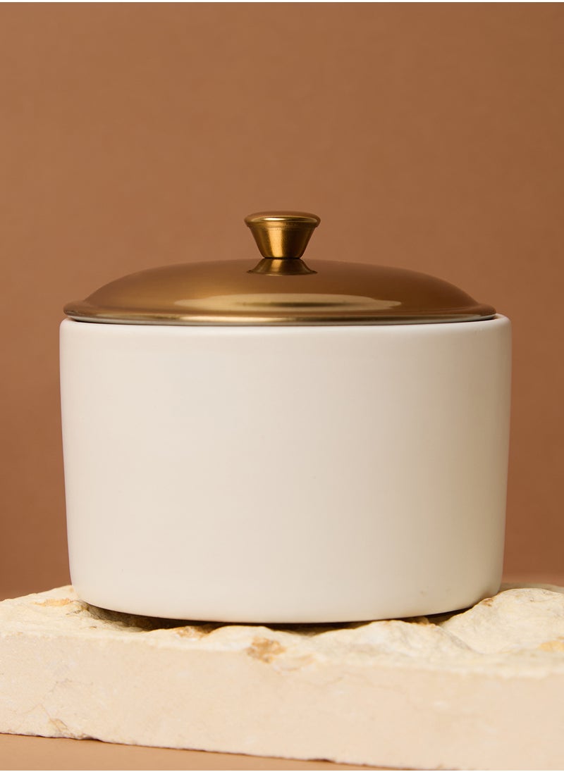 Hygge 5 Oz. White Ceramic With Lid Tobacco - pzsku/Z16BCA7400B49E1833092Z/45/_/1732081515/b4455d84-9d3c-49da-8835-135e23460863