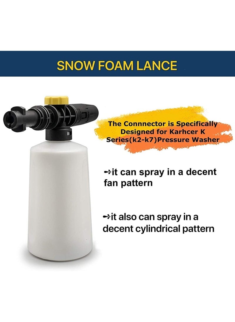 Y&D - SYOSI High-Pressure Car Jet wash Snow Foam Lance, 750ML with Adjustable Sprayer Nozzle Gun for Karcher K2 K3 K4 K5 K6 K7 - Image 1
