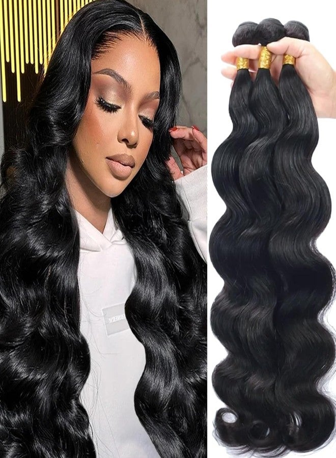 سيلينا، 3 حزم من الشعر البشري الطبيعي، 8، 10، 12 بوصة، خصلات شعر برازيلي مموج، شعر بكر، 100 غرام/حزمة، مجموعة كاملة للرأس، شعر ريمي غير معالج، لون أسود طبيعي - Image 1