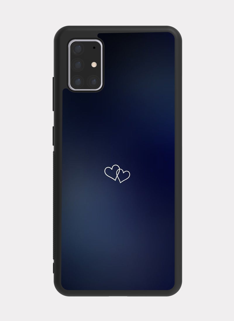 بكسلات كفر سامسونج جالكسي ايه 71 قلب ابيض ازرق - Image 1