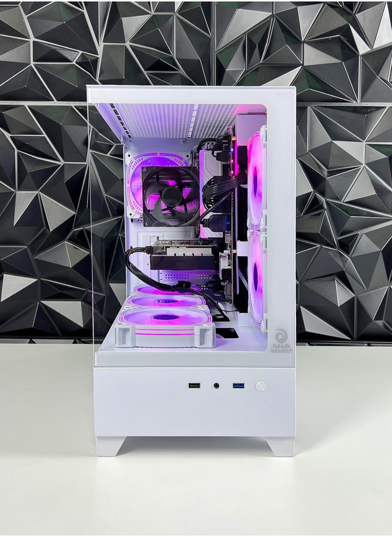 Game Sekret - Nova Skye Gaming PC - Intel Core i5-12400F | RTX 3050 6GB GPU | 16GB DDR4 RAM | 1TB M.2 NVMe SSD | Air Cooler | H610 MOBO | 500W 80Plus PSU | WiFi/Bluetooth/Win11 Pro | Game Sekret Desktop Computer Tower (White) - Image 1