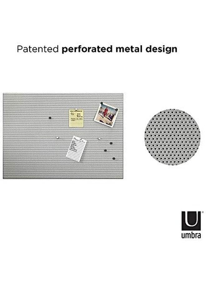 UMBRA - Bulletboard – Cork Board Bulletin Board And Magnetic Board For Walls – Modern Look With Dual Surface Design – Includes 12 Pushpins And 12 Magnets 21X15 Inches - Image 1