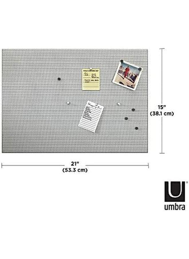 UMBRA - Bulletboard – Cork Board Bulletin Board And Magnetic Board For Walls – Modern Look With Dual Surface Design – Includes 12 Pushpins And 12 Magnets 21X15 Inches - Image 1