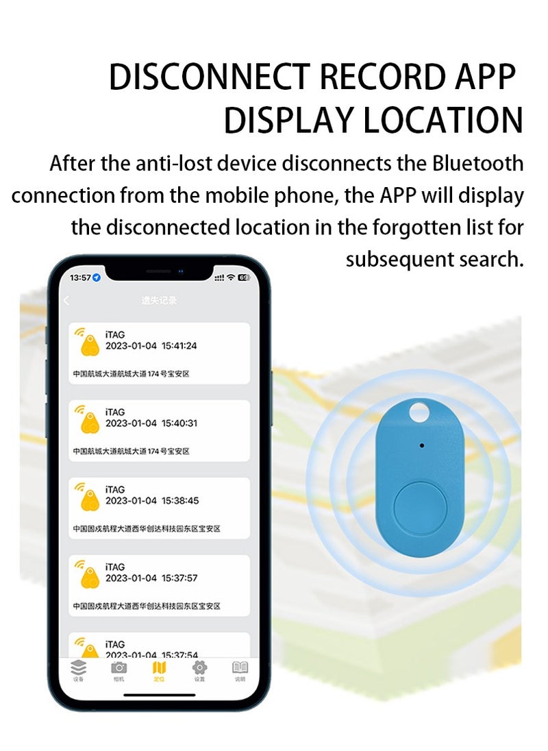Arabest - Smart  Tracker 5 Pack Oval Shape Multi Color Wireless Key Finder Locator Mini  Tracker Anti-Lost Alarm Sensor Device Remote Finder Kids Item Finder Mobile Phone Car Wallet Luggage Pet - Image 1