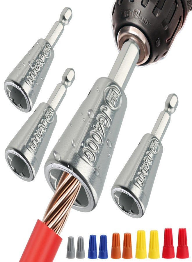 weottfiy 4 Pcs Upgraded Wire Twister Tool for Drill 2025 Version, Multifunctional Wire Nut Twister, Lightweight Wire Nut Twister for Drill Compatible with Power Drills, for 1.5/2.5/4/6mm²(9-22 AWG) wires - Image 1