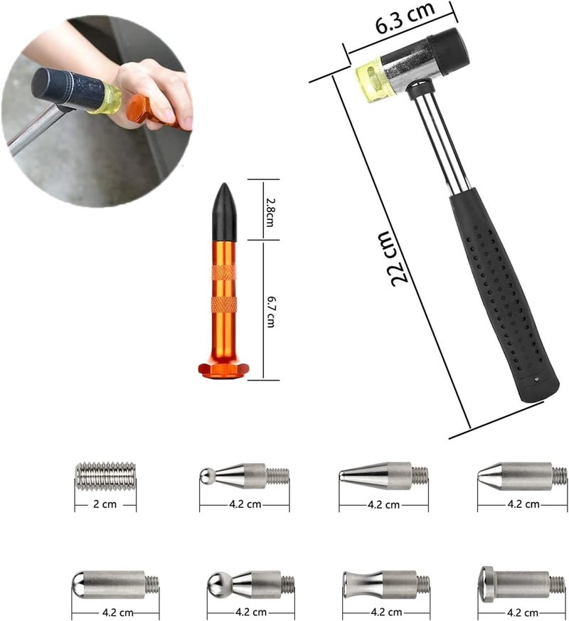 WHDZ Paintless Dent Repair Tools Kit with Reflector Board and Stainless Steel Rods - Image 3