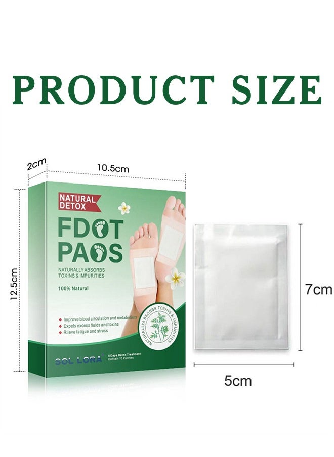 SOL LORA 10 pieces Foot Care Pads, Ginger Oil Bamboo Charcoal Foot Pads, Foot Care Patch, Effective Feet Health Patches, Better Sleep Quality  - Image 4