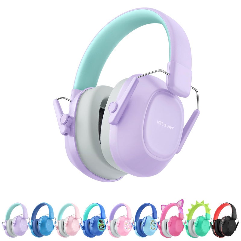 iClever Noise Cancelling Headphones for Kids Adults, SNR 29dB Safety Noise Reduction Ear Muffs for Autism Sensory &Concentration Aid, Ear Hearing Protection for Fireworks/Event/Monster Truck/Concert - Image 1