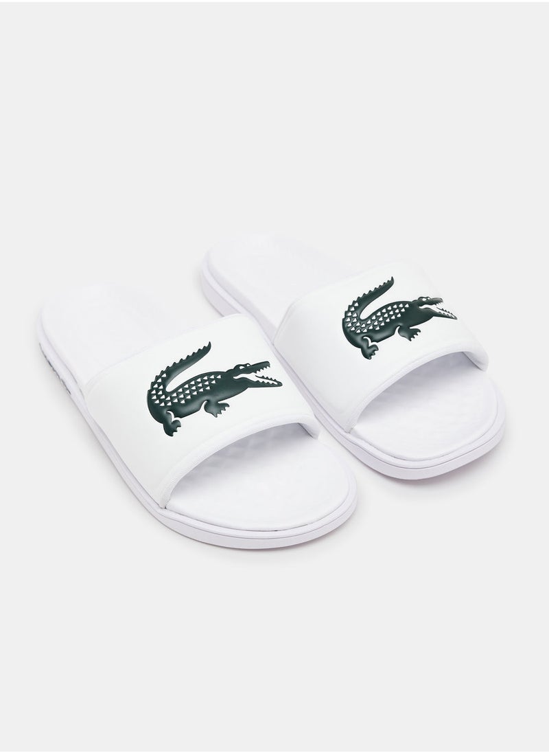 LACOSTE - Logo Strap Slides - Image 1