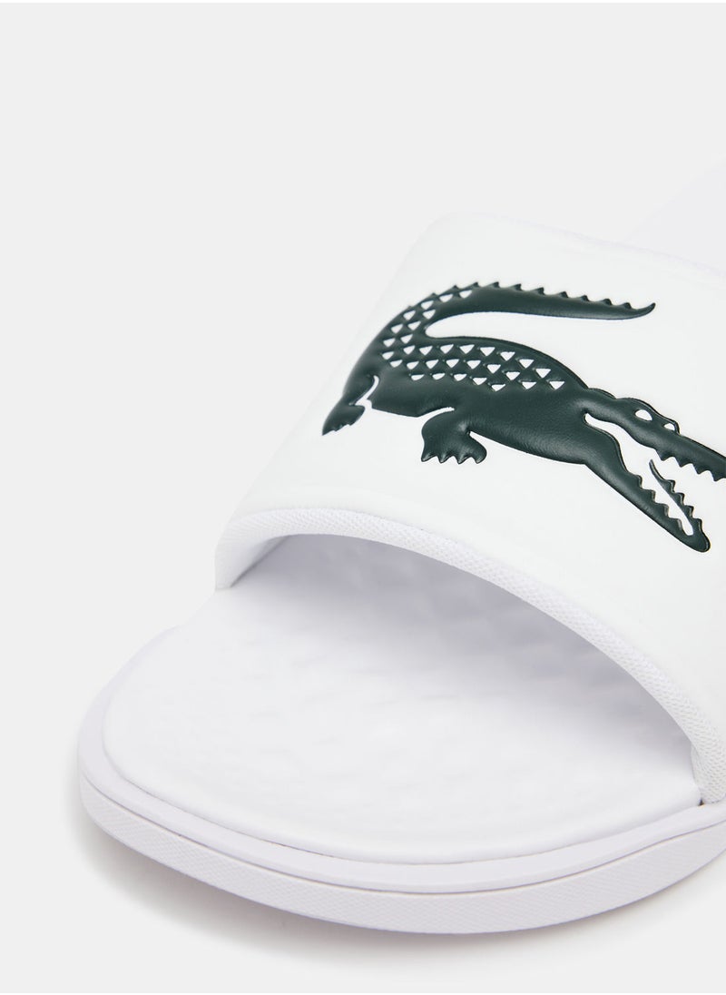 LACOSTE - Logo Strap Slides - Image 1