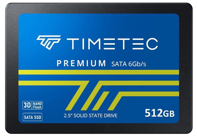 Timetec 512GB SSD 3D NAND SATA III 6Gb/s 2.5 Inch 7mm (0.28") Read Speed Up to 550 MB/s SLC Cache Performance Boost Internal Solid State Drive for PC Computer Desktop and Laptop (512GB) - Image 1